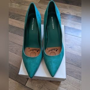 Marc Fisher women's gildy medium green heel size 9.5 EUC